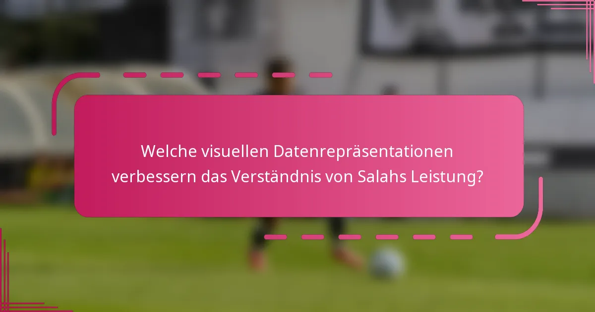 Welche visuellen Datenrepräsentationen verbessern das Verständnis von Salahs Leistung?
